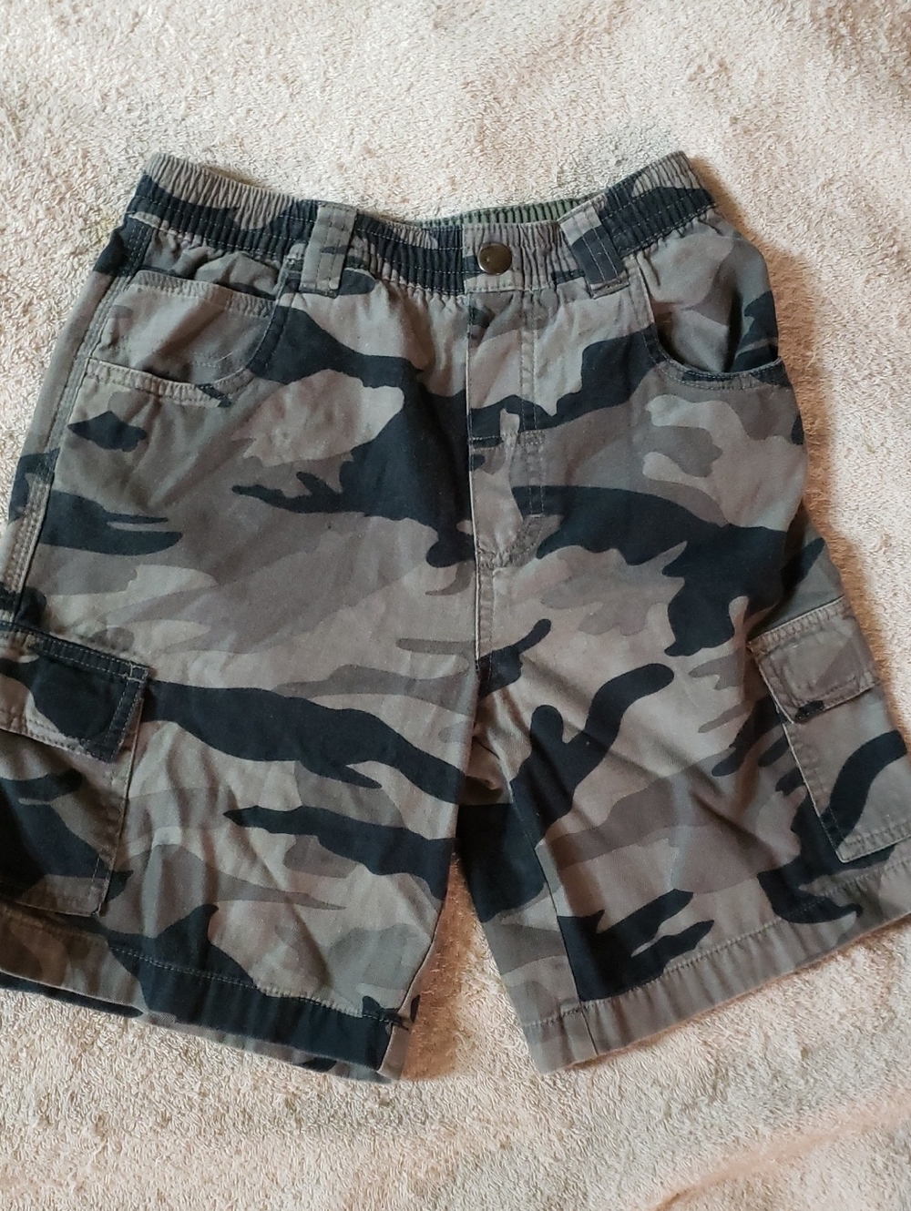 Sears Boys Camo Cargo Shorts - Grey and Black